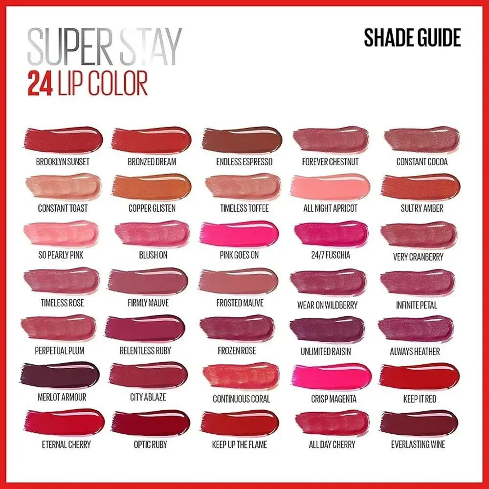 Maybelline Super Stay 24, 2-Step Liquid Lipstick Makeup 930 City Ablaze